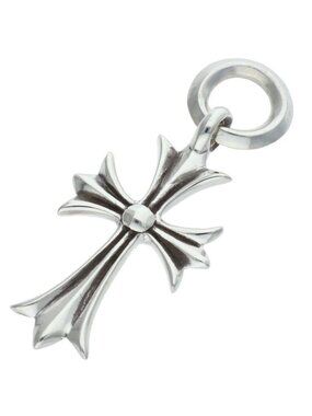 Chrome Hearts Tiny CH Cross Silver Necklace Top